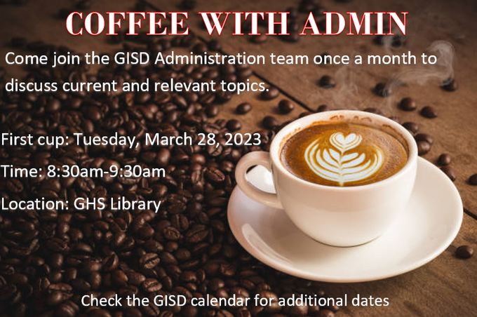 Coffee with Admin flyer
